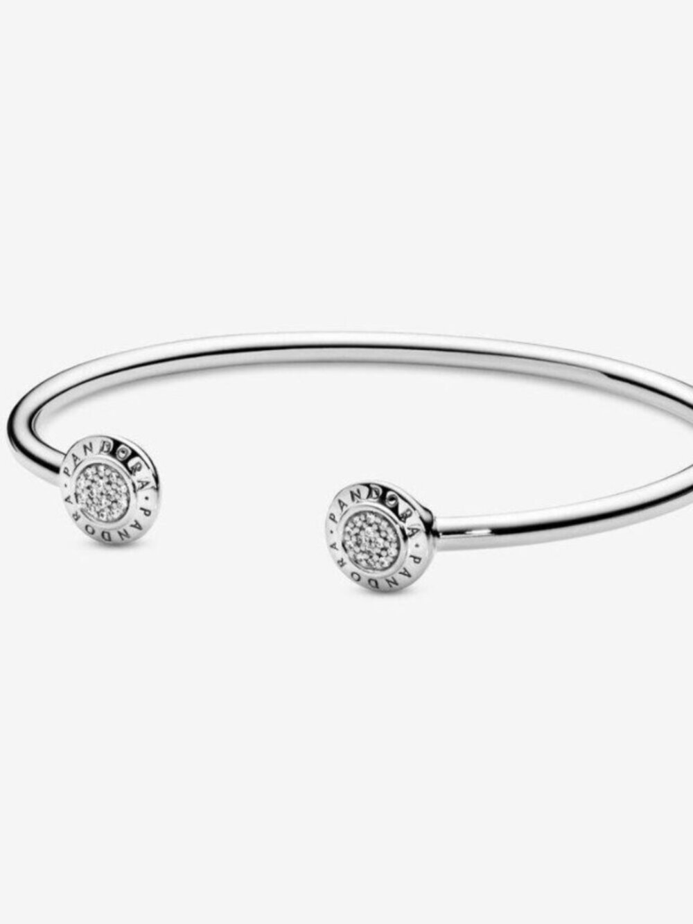 NEW authentic pandora silver open bangle bracelet